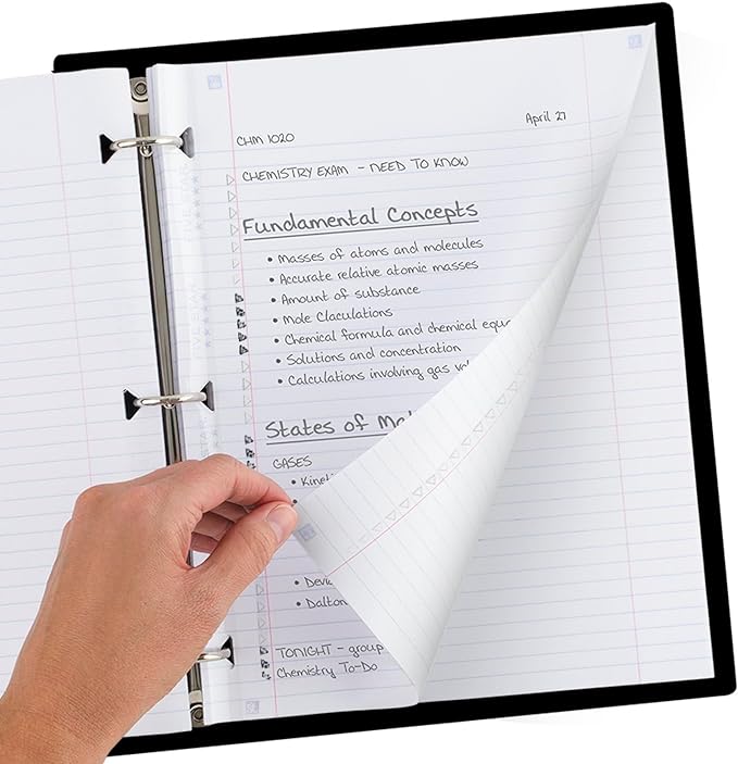 Five Star Loose Leaf Paper + Study App, Notebook Paper, College Ruled Filler Paper, Reinforced, Fights Ink Bleed, 8.5 x 11, 80 Sheets (170102),White (Pack of 2)