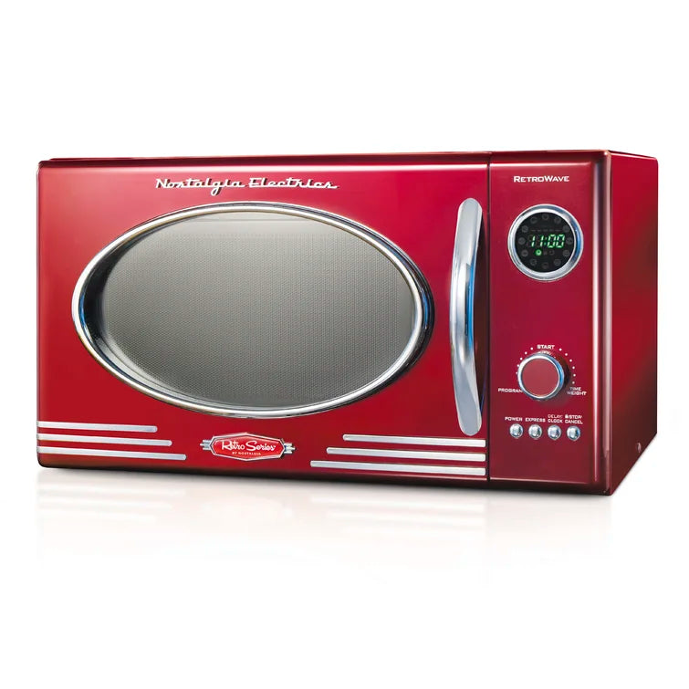 Nostalgia Retro 19" 0.9 cu ft. 800-Watt Countertop Microwave Oven in 6 colors