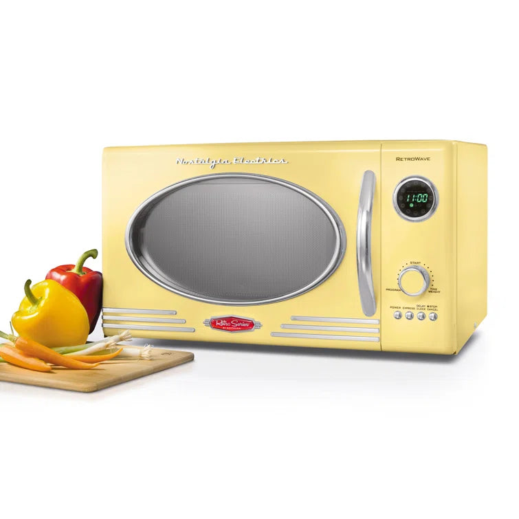 Nostalgia Retro 19" 0.9 cu ft. 800-Watt Countertop Microwave Oven in 6 colors