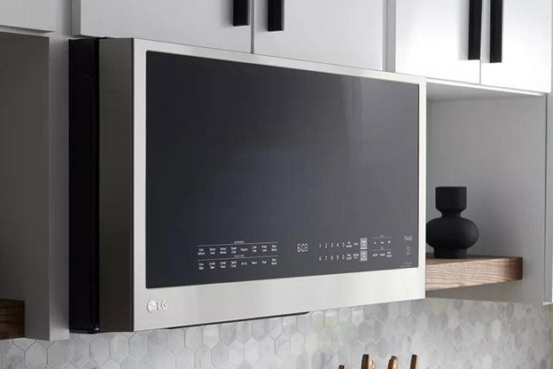 LG 1.7 cu. ft. Over the Range Convection Microwave Oven with Air Fry in Smart PrintProof Black Stainless Steel Item No.MHEC1737D