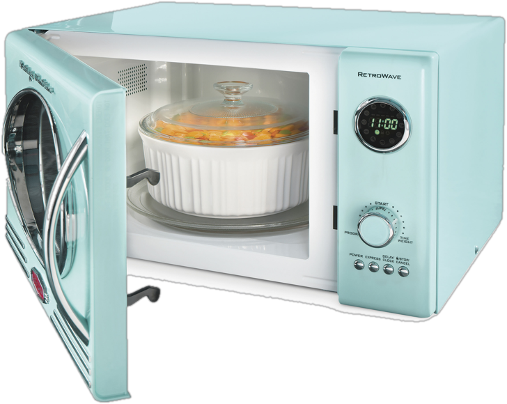 Nostalgia Retro 19" 0.9 cu ft. 800-Watt Countertop Microwave Oven in 6 colors