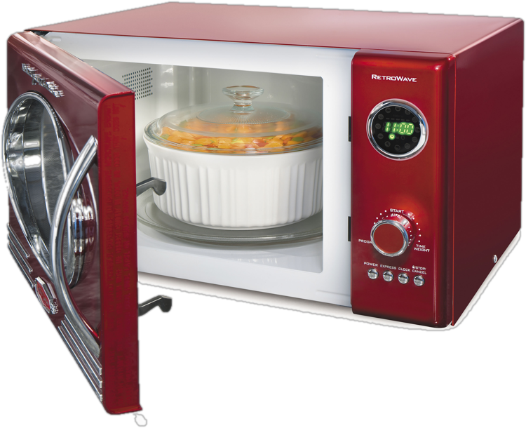 Nostalgia Retro 19" 0.9 cu ft. 800-Watt Countertop Microwave Oven in 6 colors