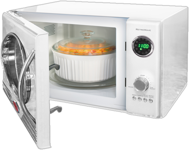 Nostalgia Retro 19" 0.9 cu ft. 800-Watt Countertop Microwave Oven in 6 colors