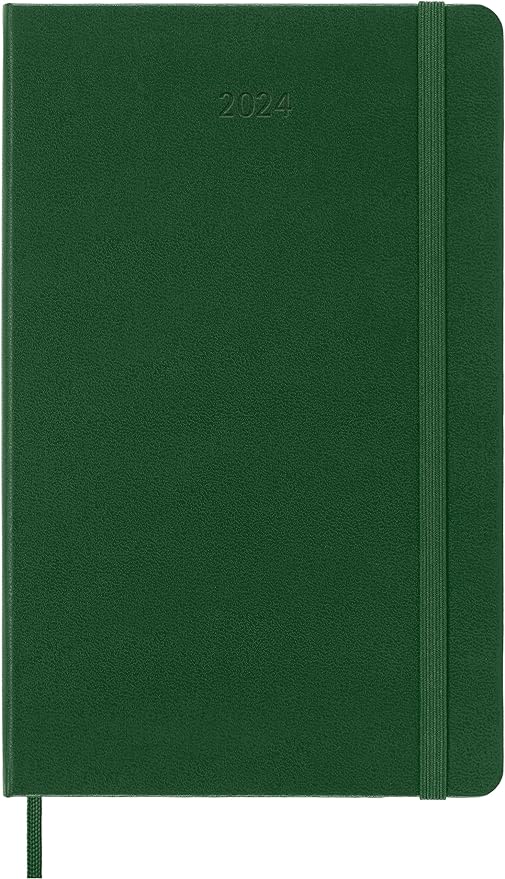 Classic 12 Month 2024 Weekly Planner, Hard Cover, Large (5" x 8.25"), Myrtle Green (Copy)