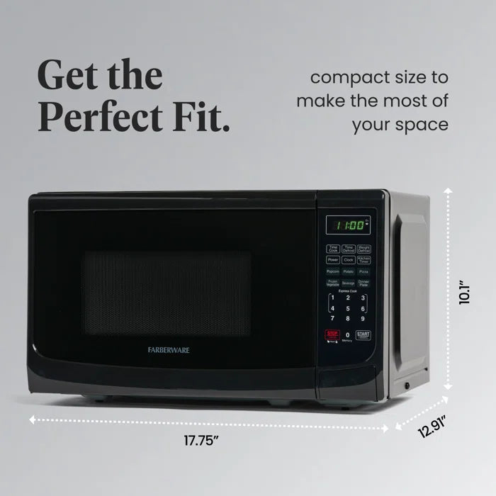 Farberware Countertop Microwave .7 Cu. Ft. 700-Watt Compact Microwave Oven