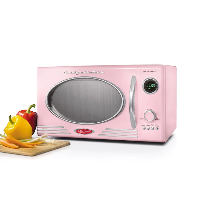 Nostalgia Retro 19" 0.9 cu ft. 800-Watt Countertop Microwave Oven in 6 colors