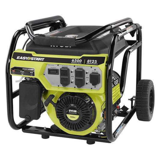 RYOBI 6,500-Watt Gasoline Powered Portable Generator with CO Shutdown Sensor Item No.RY906500VNM