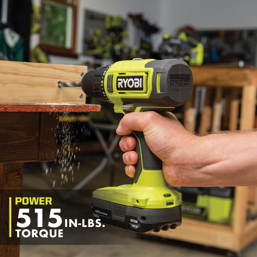 RYOBI 18V ONE+ 1/2" DRILL/DRIVER KIT Item No. PCL206K2